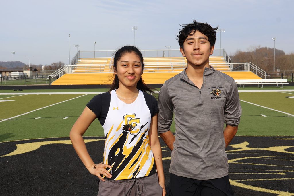 track athlete on senior night