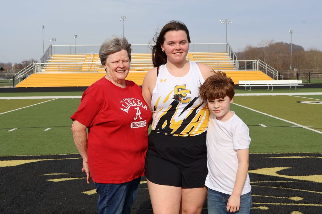 track athlete on senior night