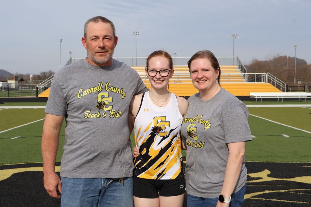 track athlete on senior night