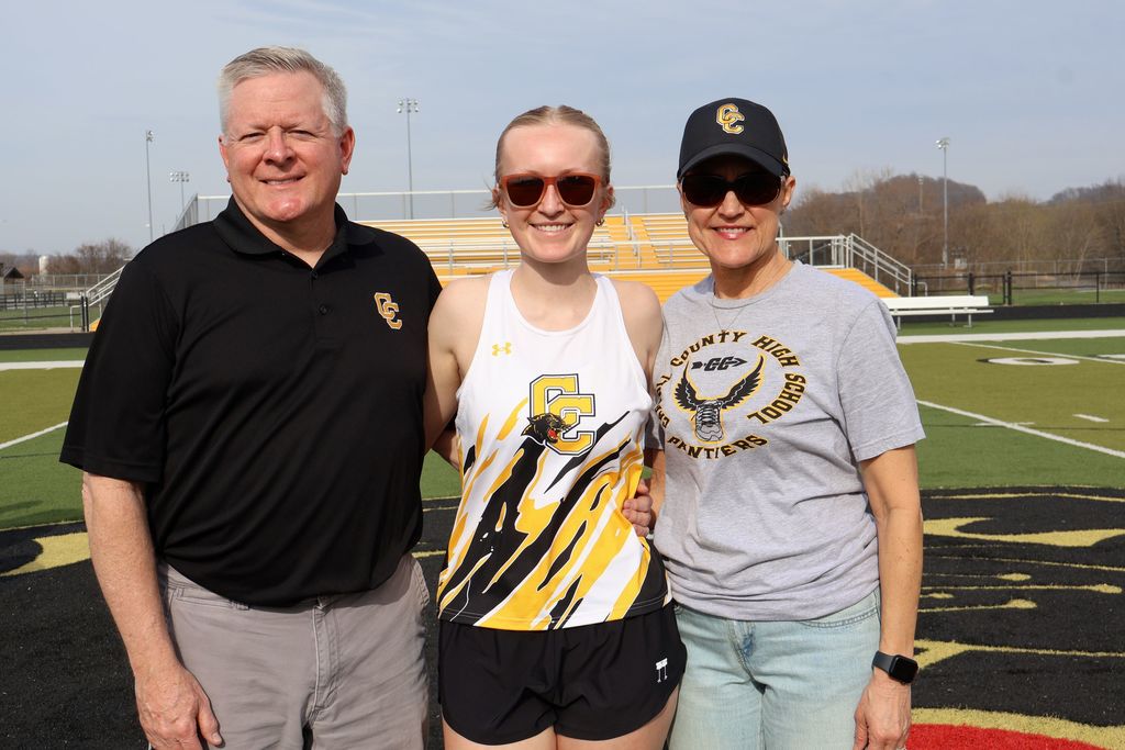 track athlete on senior night