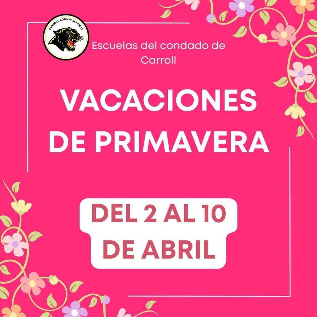 Spring break flyer Spanish version