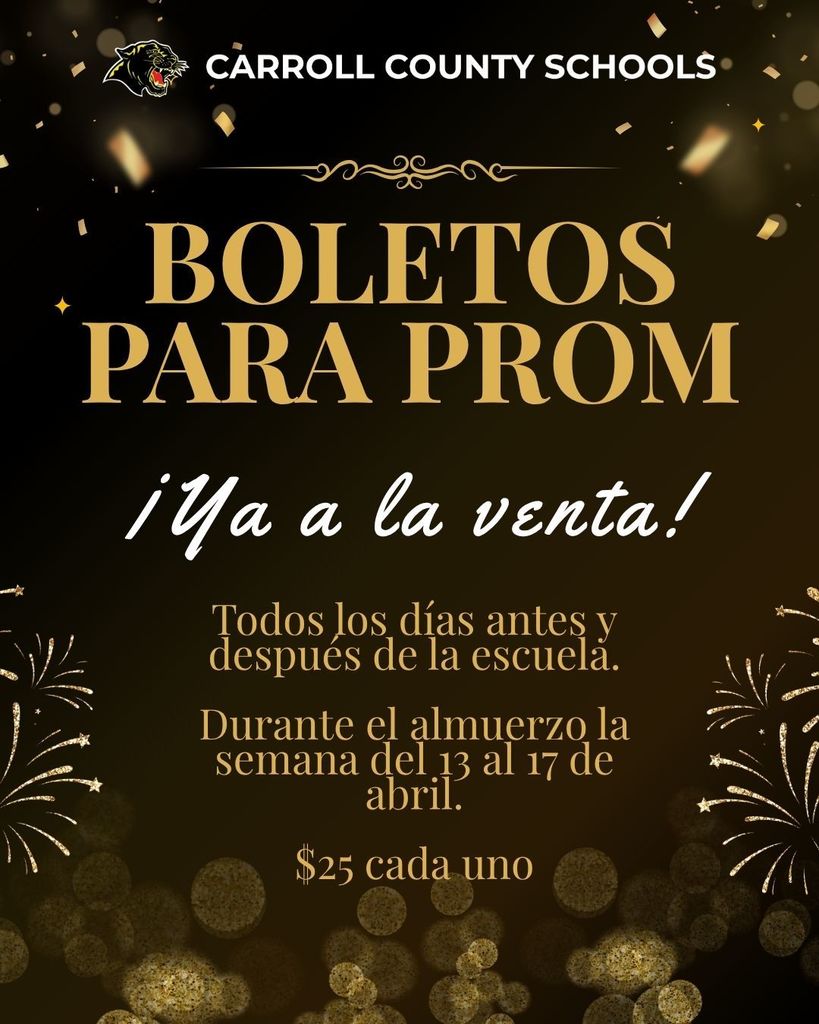 Prom tickets on sale Spanish version