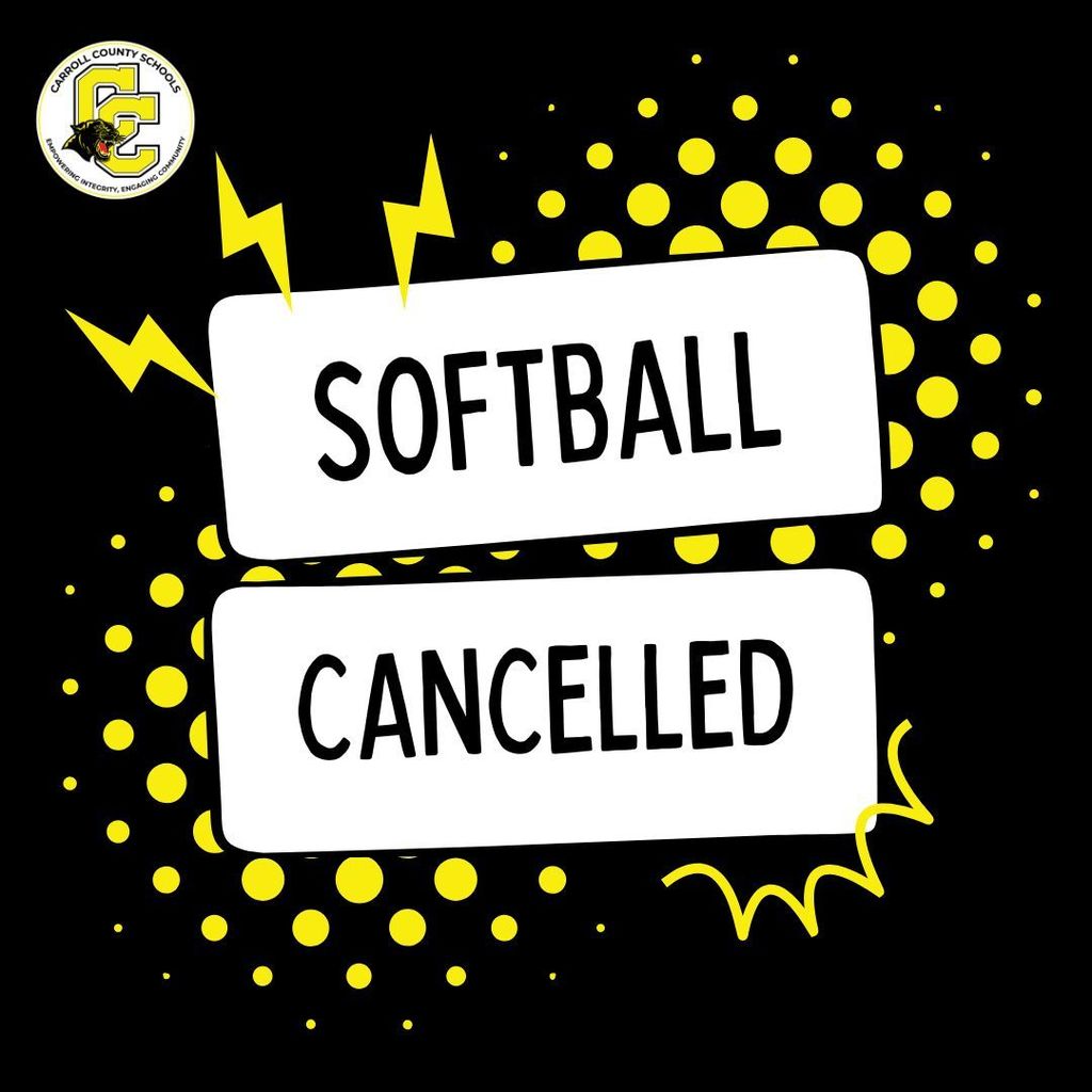 softball cancelled flyer