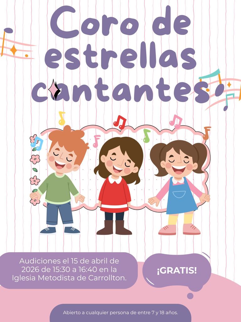 Singing stars flyer Spanish version