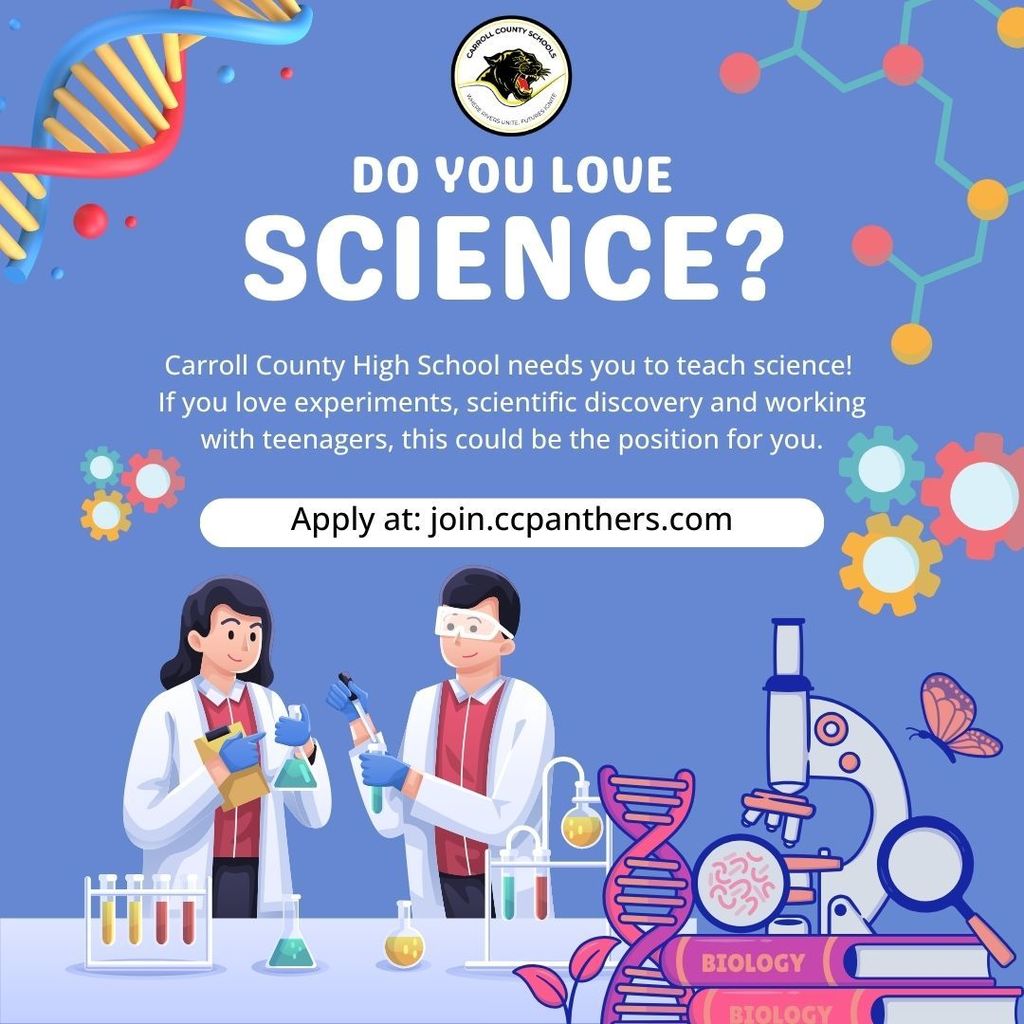 science teacher vacancy flyer