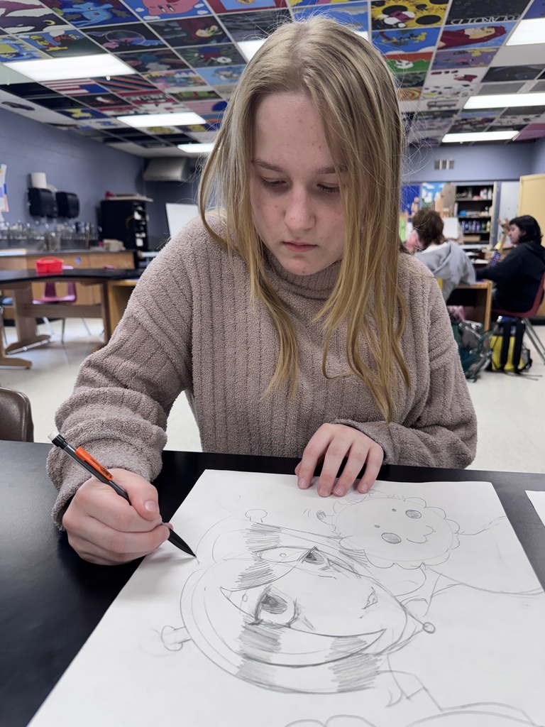 student drawing