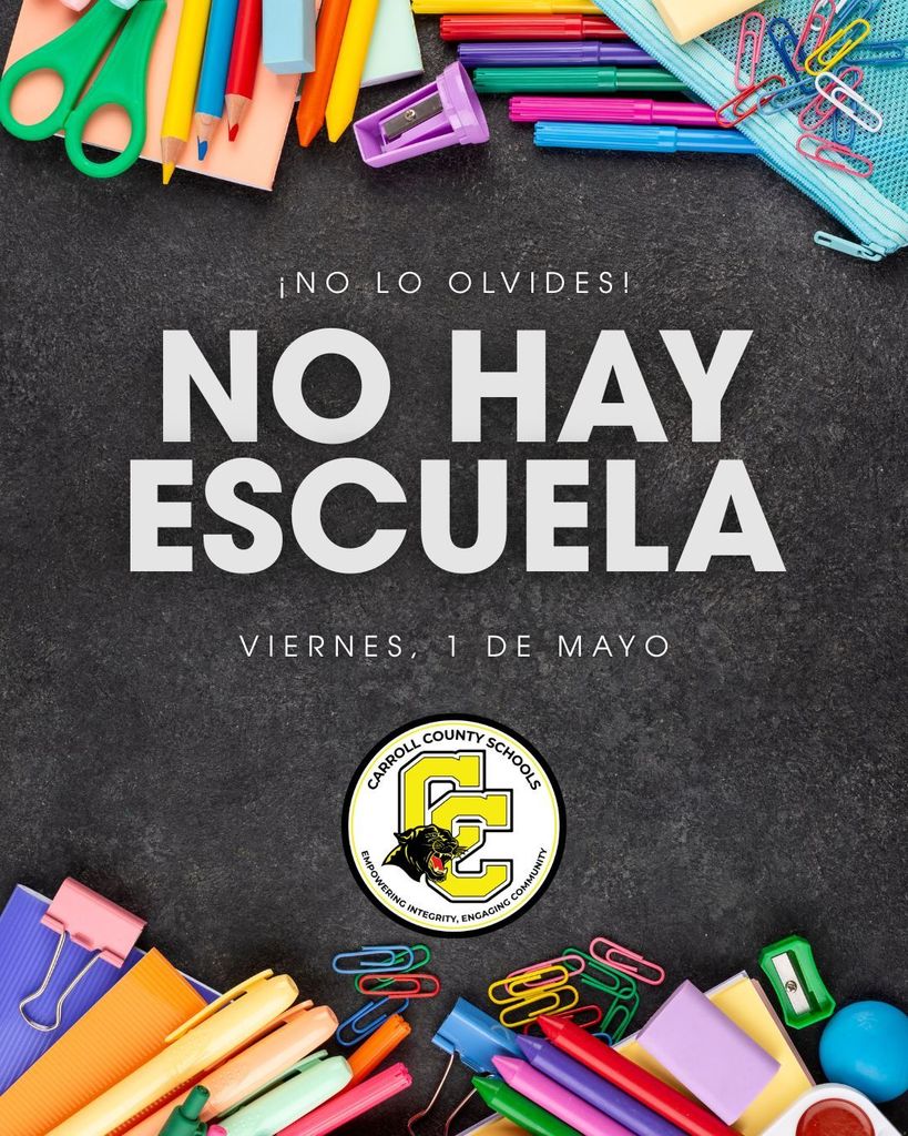 No school May 1 Spanish version