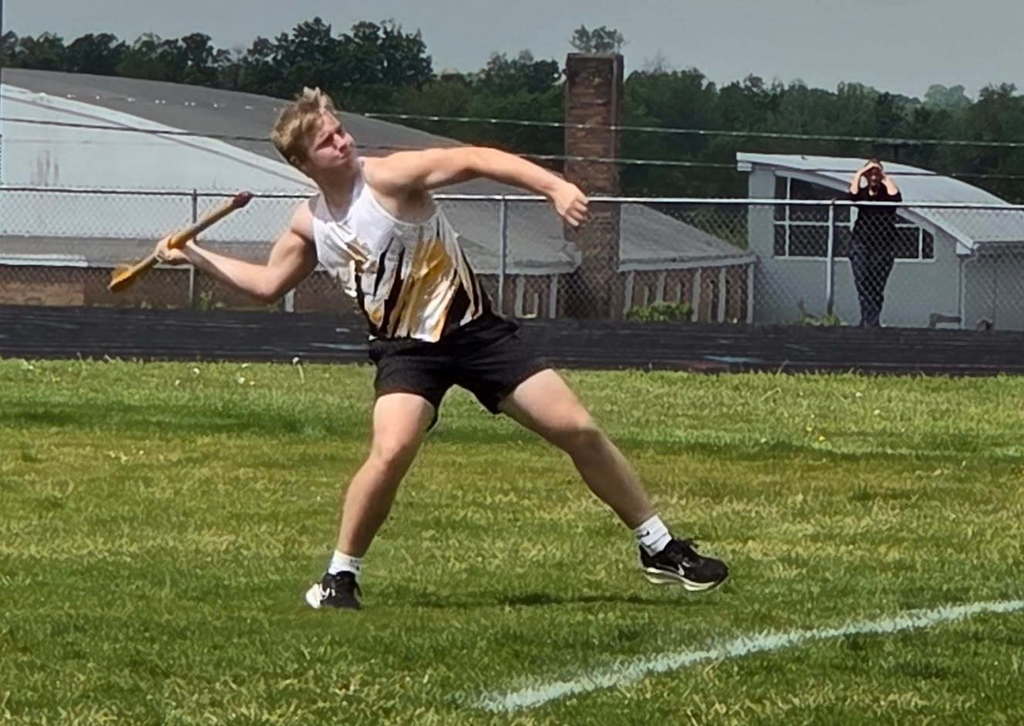 Athletes throwing turbo javelin