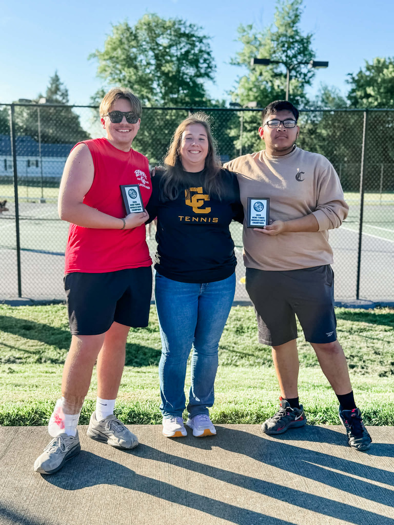 Tennis athletes with coach