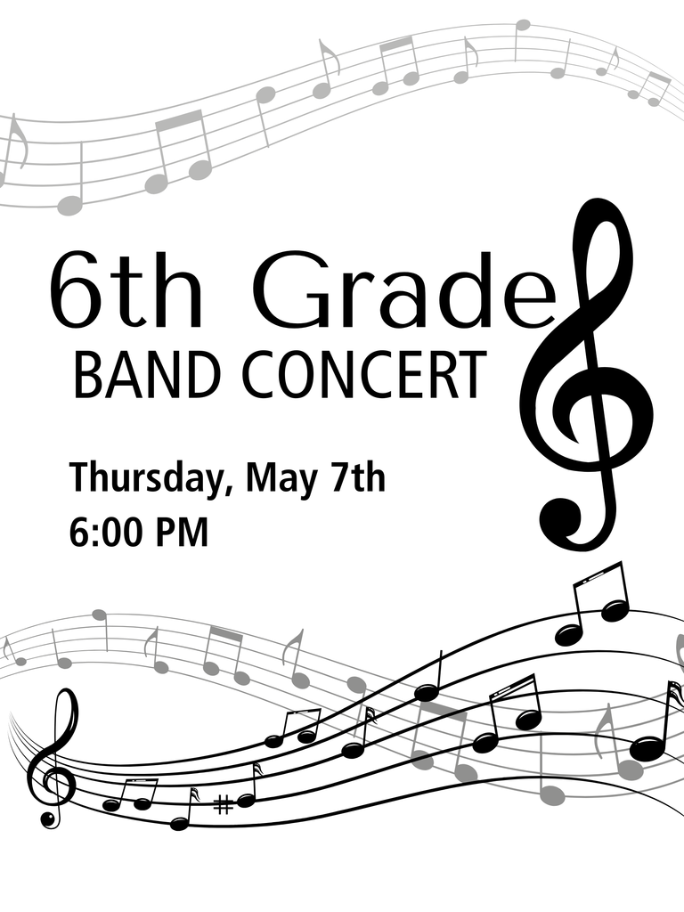 6th Grade Band Flyer in English