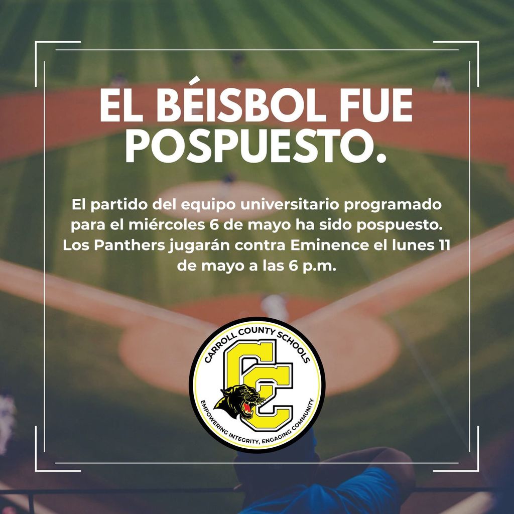 Baseball postponed Spanish