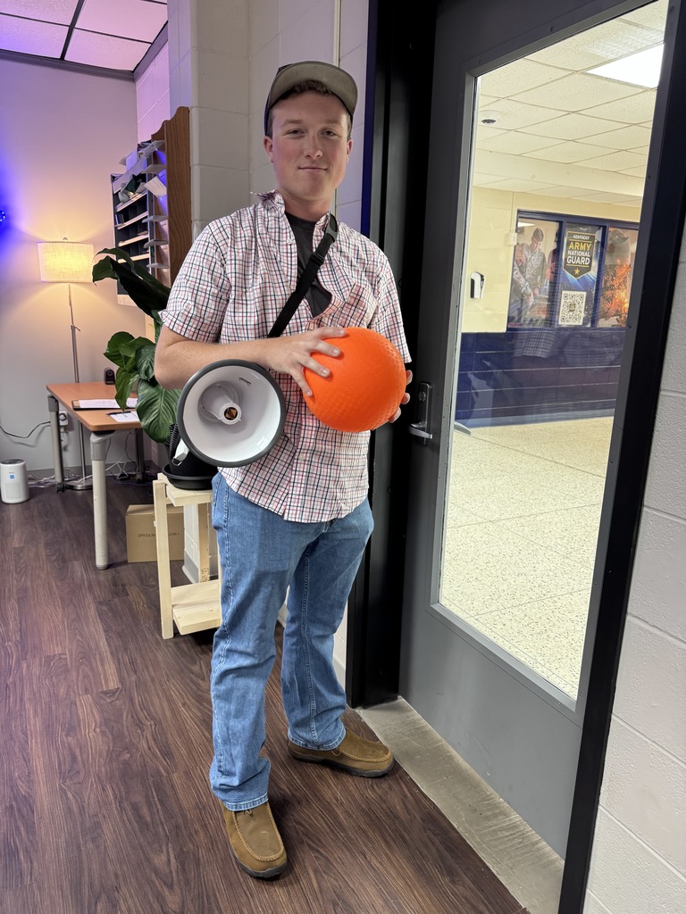 student preparing for field day