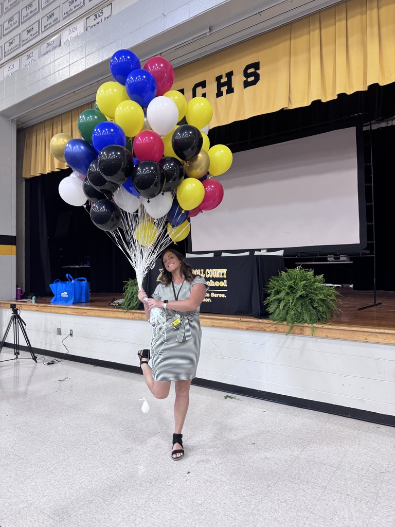 posing with balloons