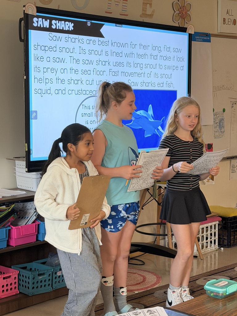 students giving presentation