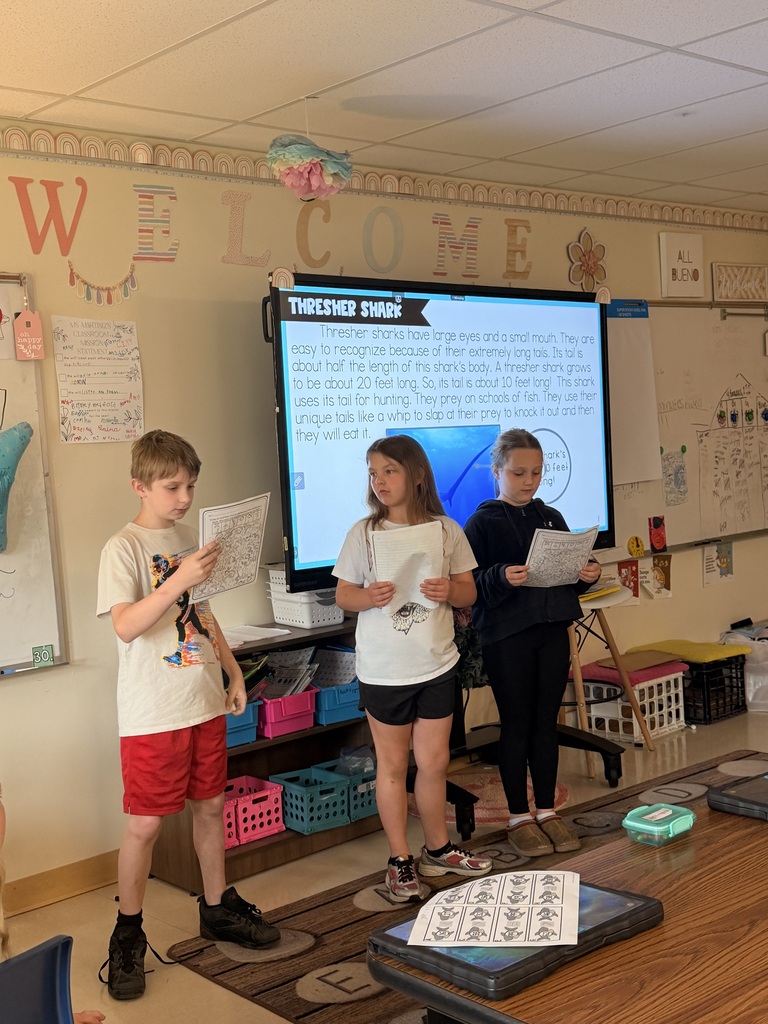 students giving presentation