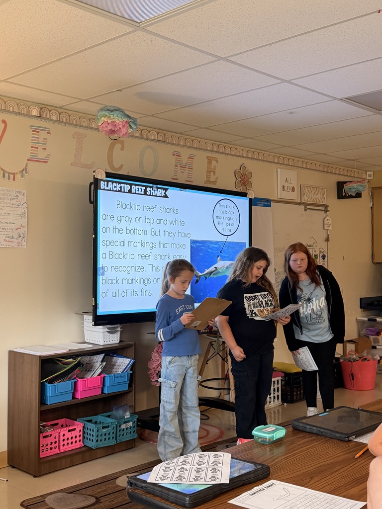 students giving presentation