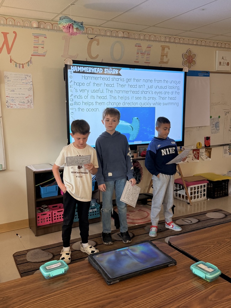 students giving presentation
