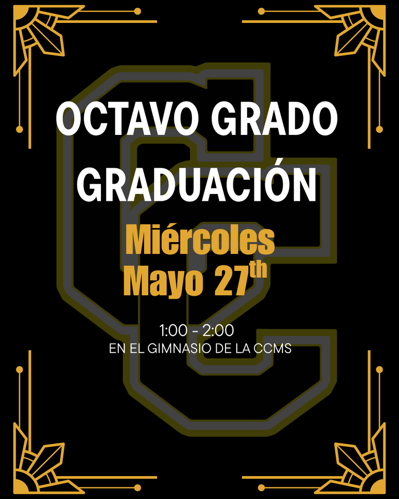 Eighth Grade Graduation flyer in Spanish