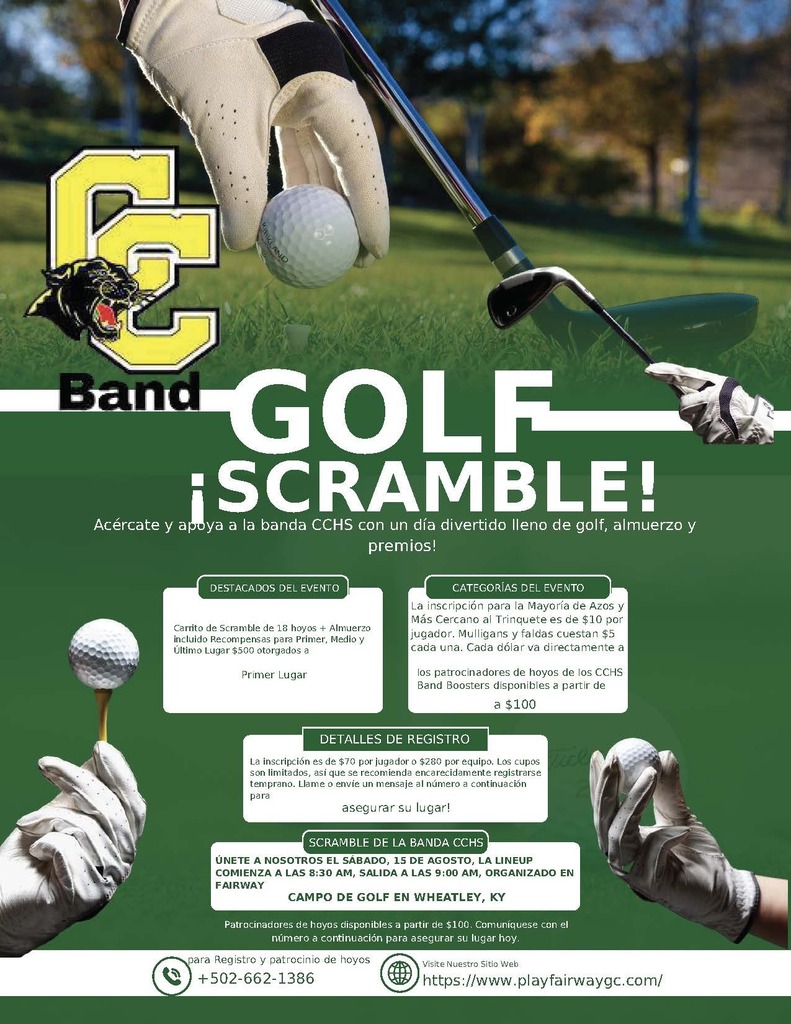 band golf scramble flyer