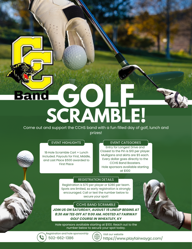 band golf scramble flyer