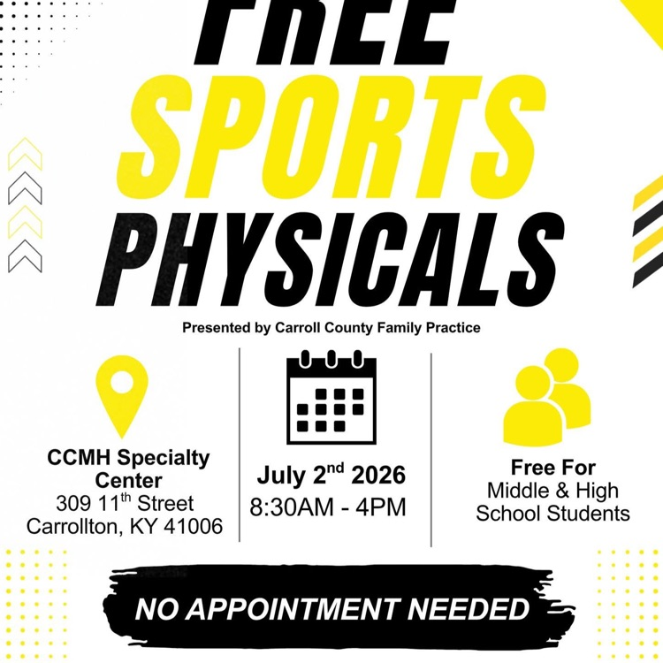 sports physicals flyer