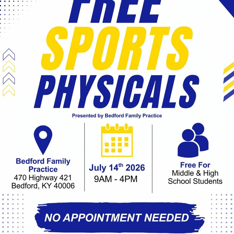 sports physicals flyer