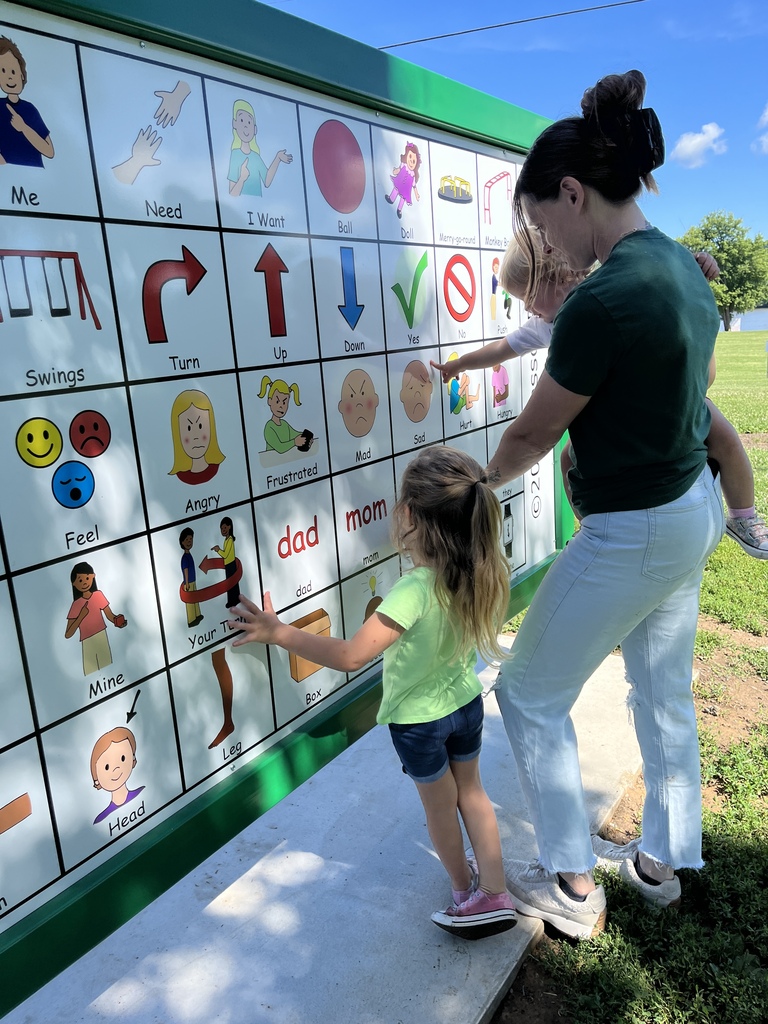 Child using communication board