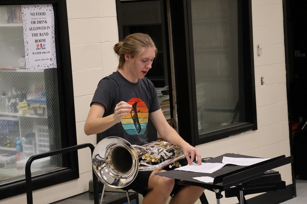 Former student teaching during band camp