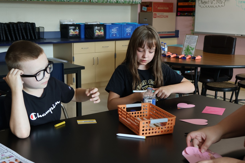 Students at open house