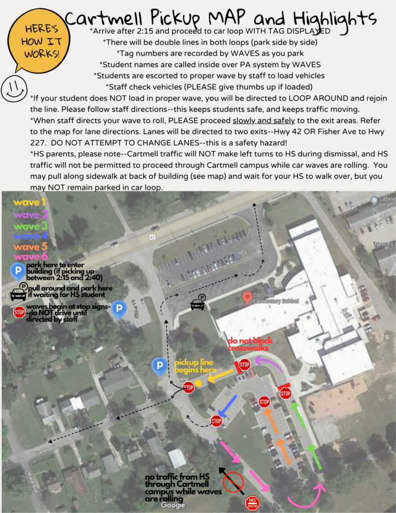 pickup procedures map