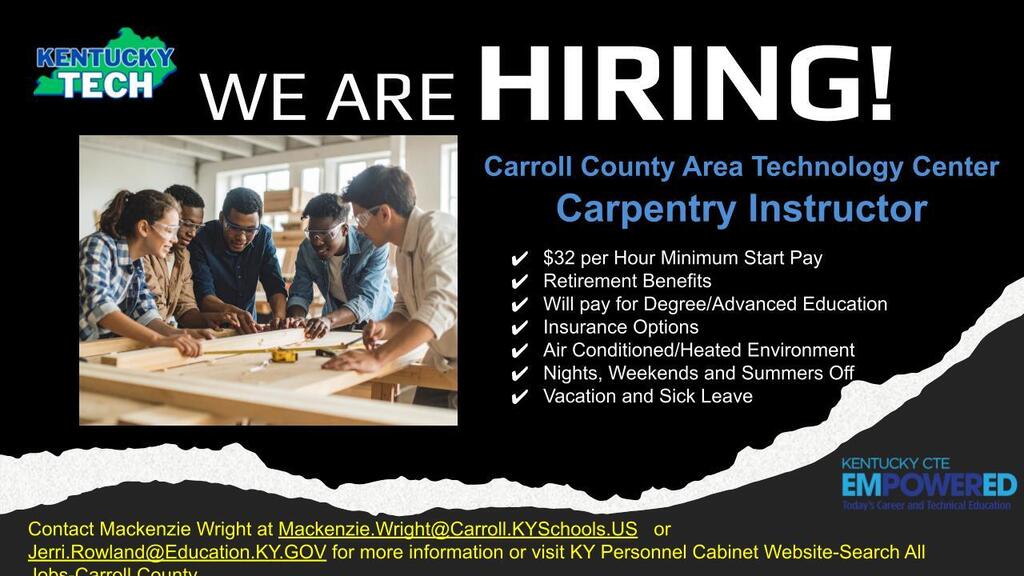 Carpentry instructor flyer
