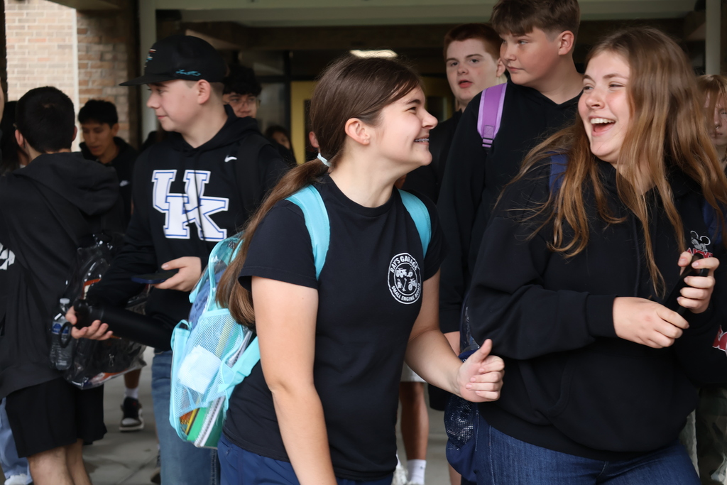 Students leaving school