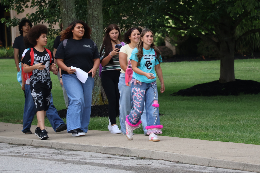Students leaving school