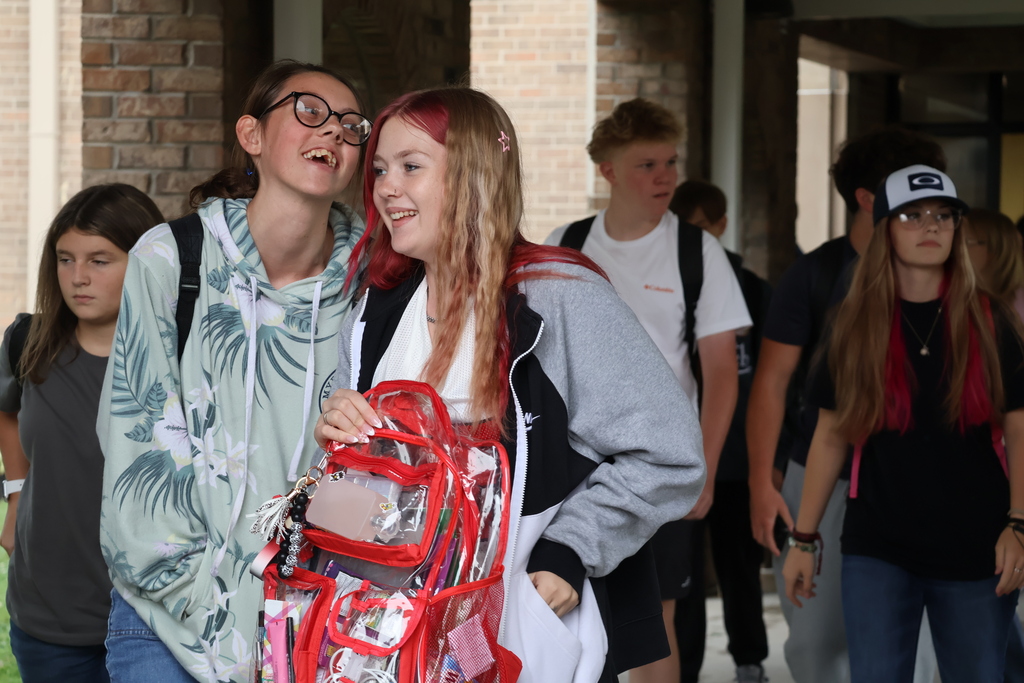 Students leaving school