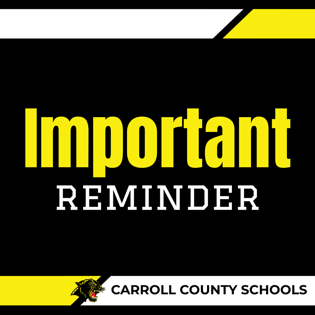 Important reminder graphic 