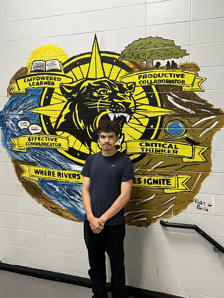 Student with painting