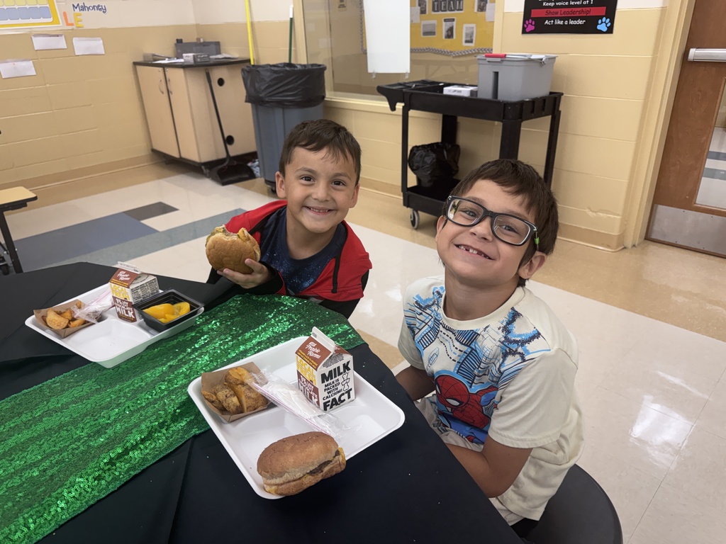 Students enjoying a special lunch