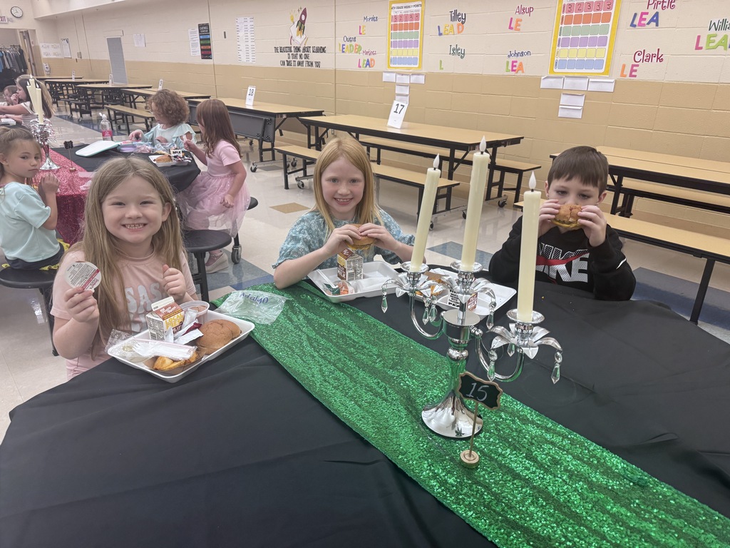 Students enjoying a special lunch