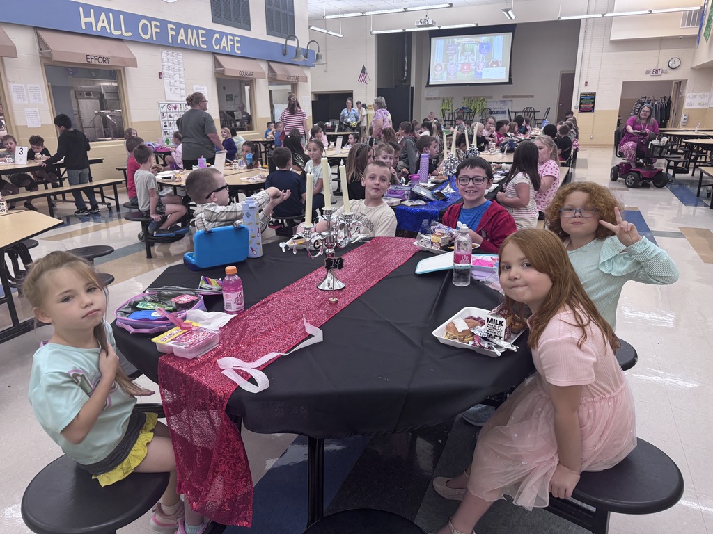 Students enjoying a special lunch