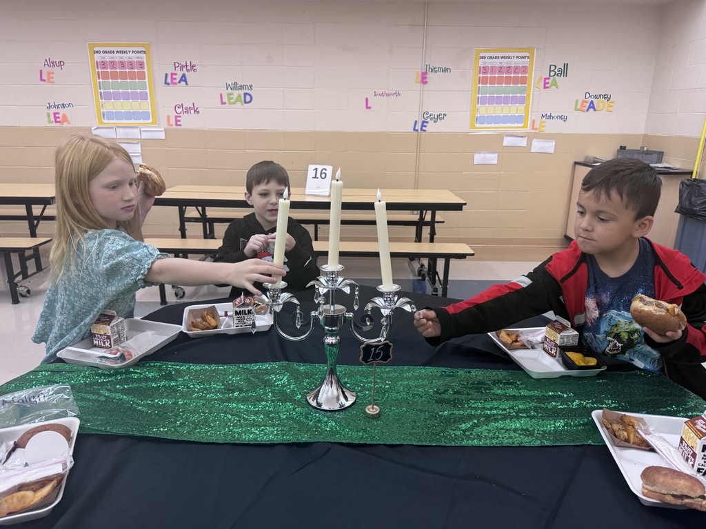 Students enjoying a special lunch