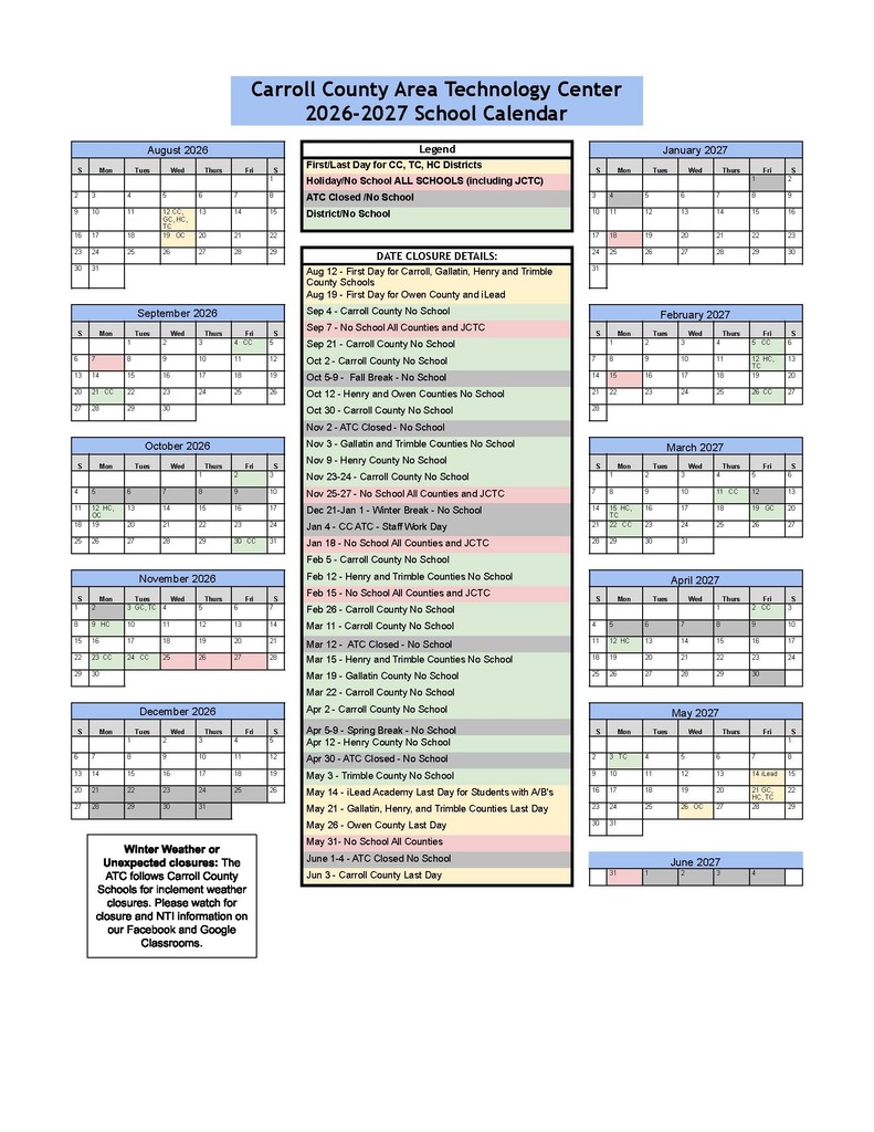 ATC Calendar