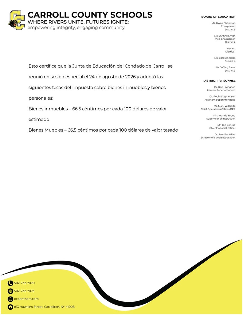 Tax rate Spanish version