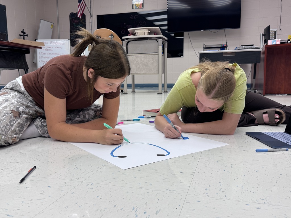 Nursing students working on project
