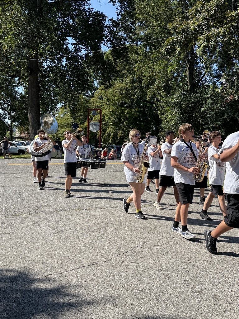 band marching in parade