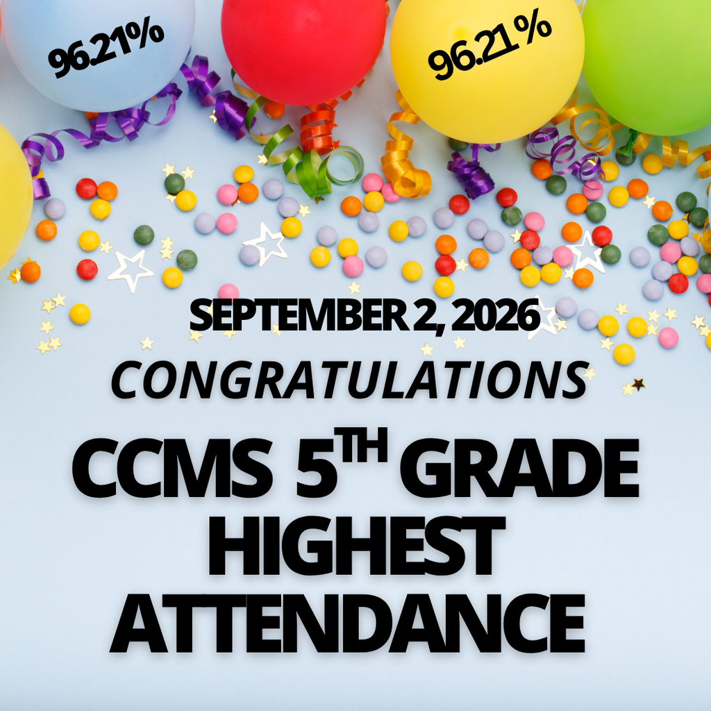 CCMS 5th Grade Highest Attendance Graphic