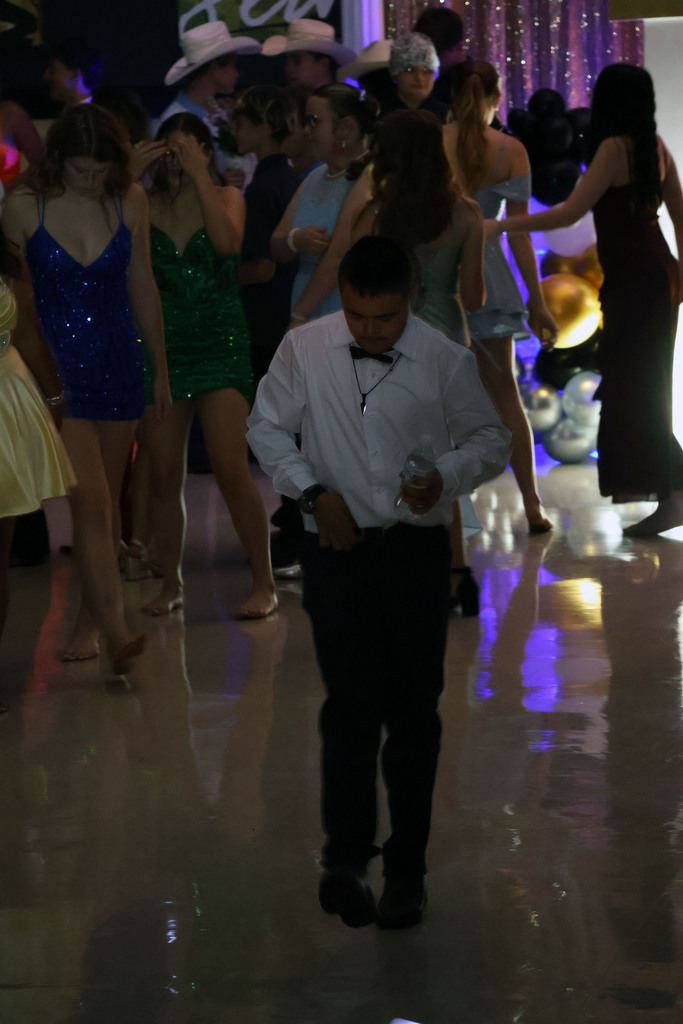 Student at homecoming dance