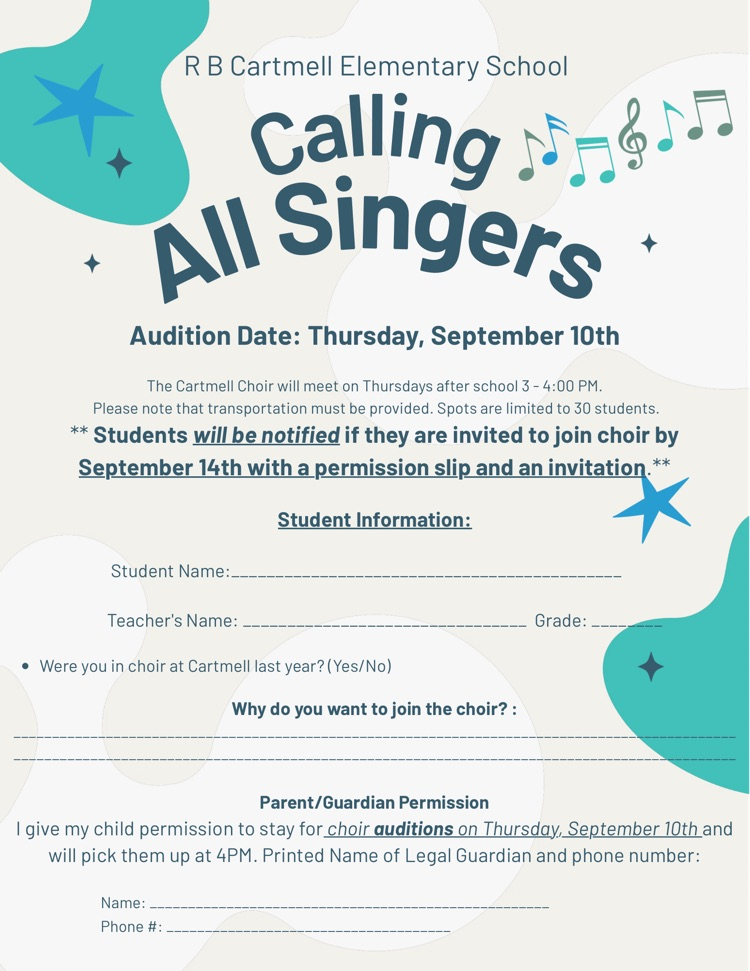 choir auditions 