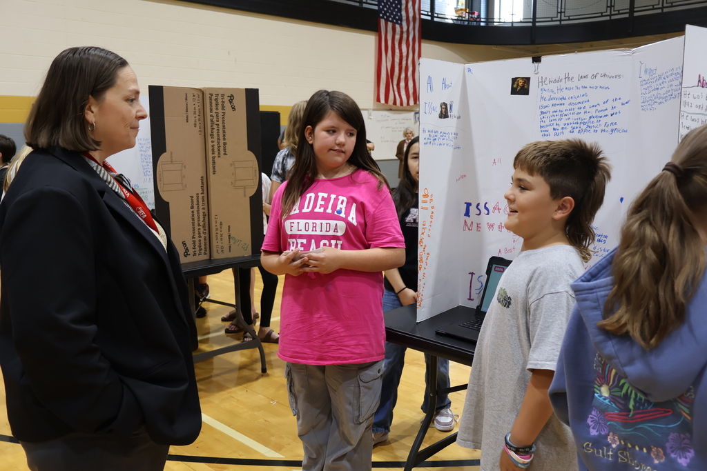 students giving presentation