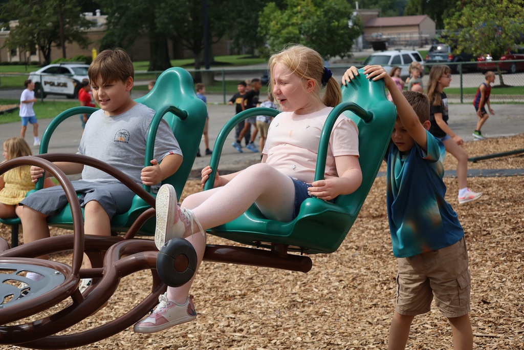 Students playing on playground