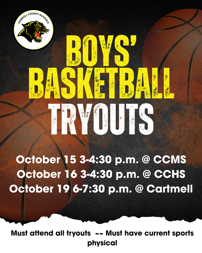 boys' basketball tryouts poster